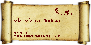 Kökösi Andrea névjegykártya