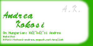 andrea kokosi business card